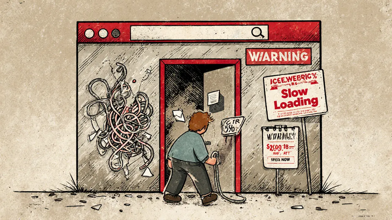 Покупатель уходит из магазина, несмотря на клик по email — проблема на сайте: медленная загрузка и сложный заказ.