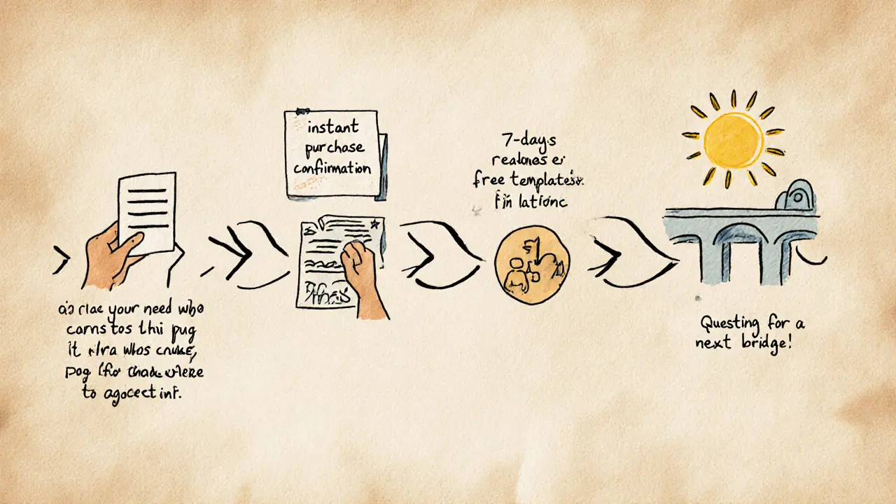 Визуальная линия времени с четырьмя этапами послепокупочного общения: подтверждение, совет, отзыв, предложение следующего курса.