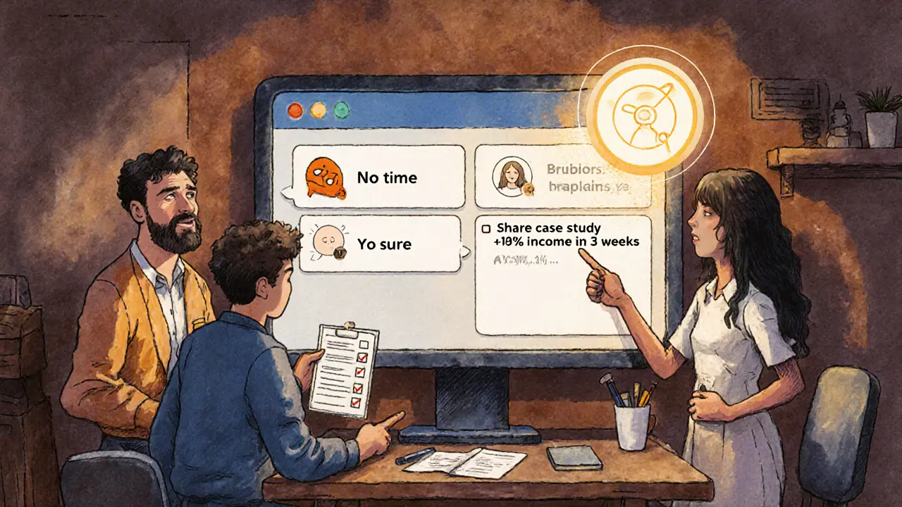 Команда анализирует возражения в CRM, ИИ предлагает кейс с результатом.