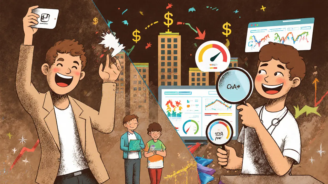 Сравнение маркетолога, создающего мемы, и таргетолога, анализирующего данные конверсий.