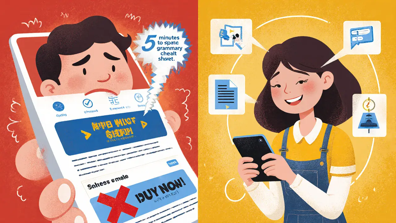 Студент слева проигнорировал рекламу, справа с интересом смотрит обучающее видео.