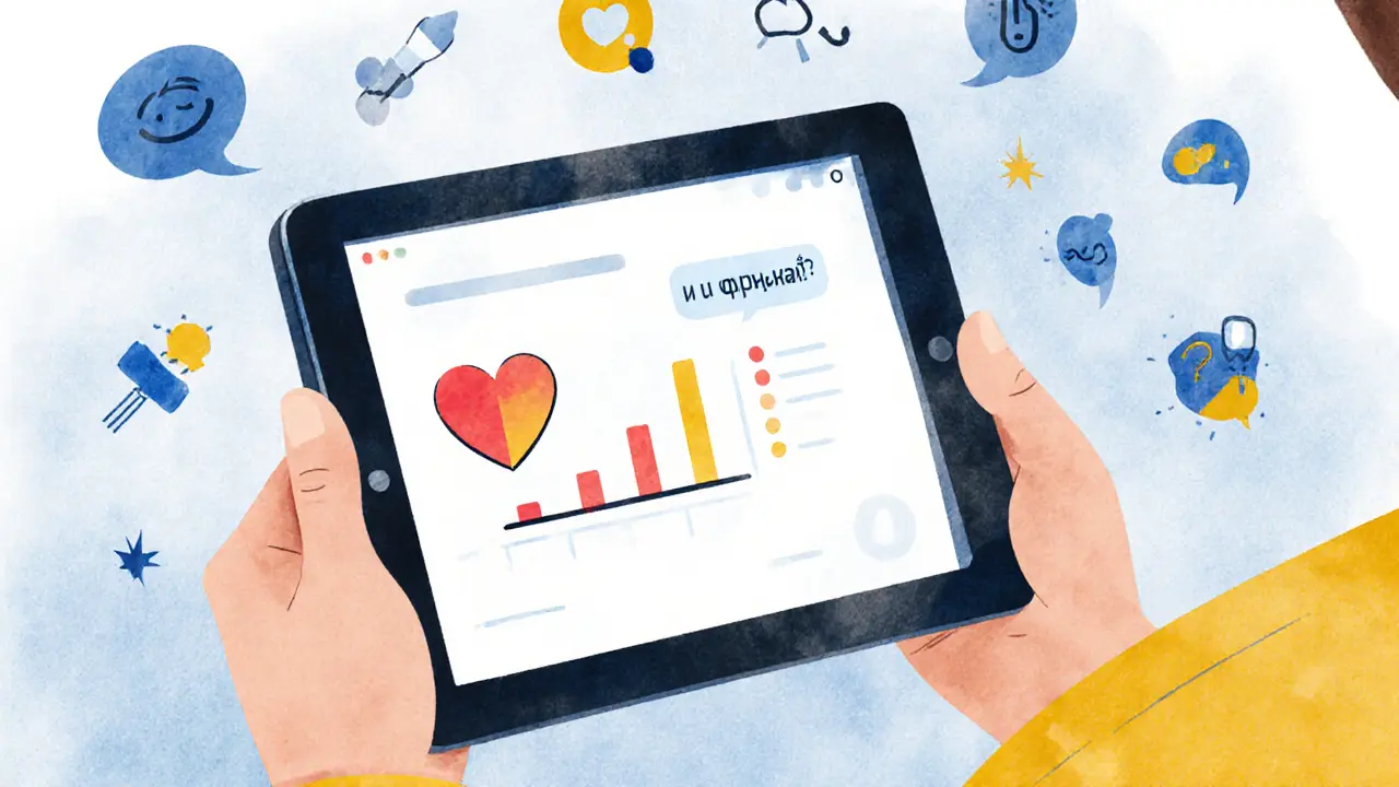 Куратор помогает ученику через экран, сердце на графике начинает светиться от поддержки.