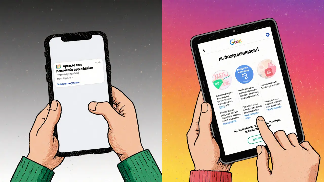 Сравнение простого SMS и подробного письма с персонализированной информацией.