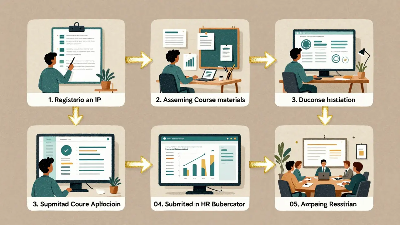 Пять шагов к легальному корпоративному обучению: от регистрации до пробного урока.