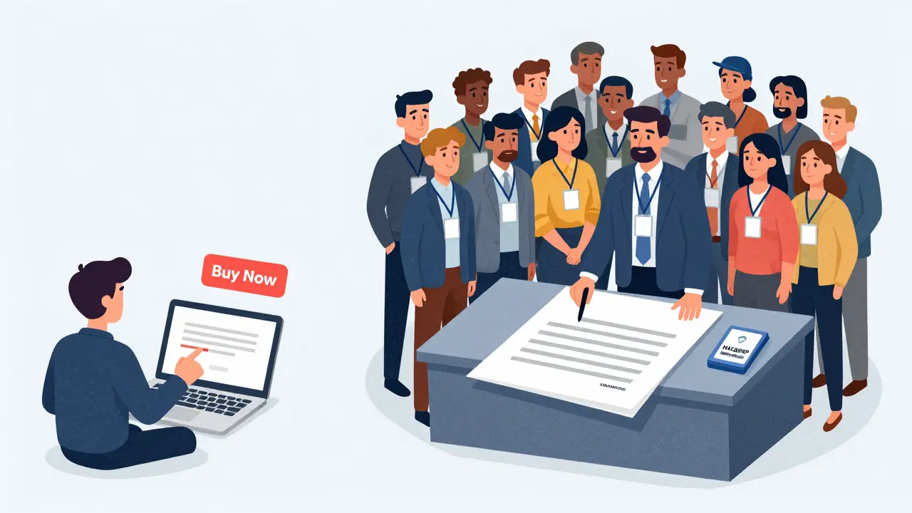 Сравнение: один покупатель против корпоративной команды с аккредитованным обучением.