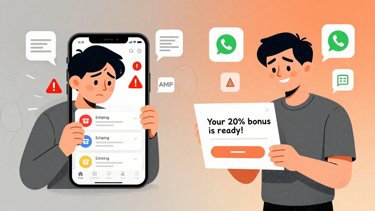 Сравнение: один человек видит спам, другой — персонализированное письмо с выгодным предложением.