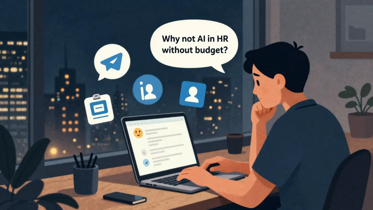 Человек пишет комментарий в профессиональном чате, вокруг него летают иконки LinkedIn, Telegram и вопросов.