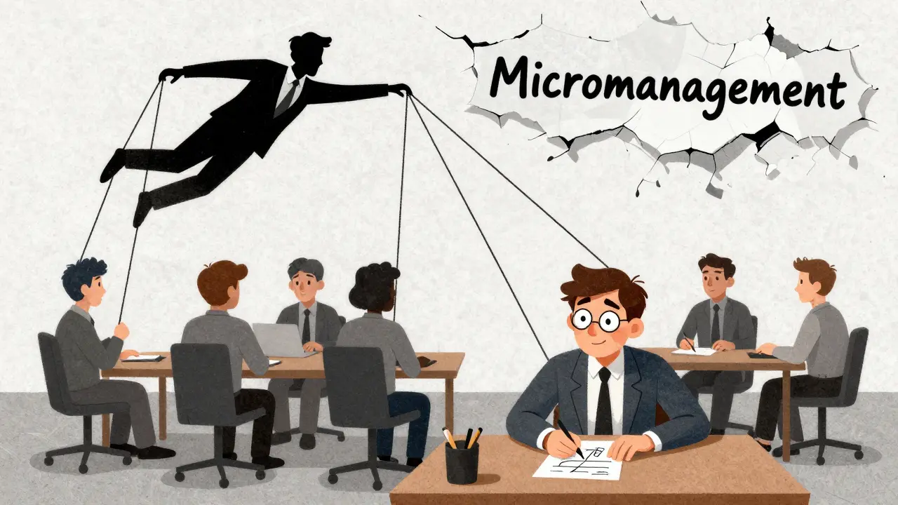 Руководитель управляет сотрудниками как куклами, пока один из них тайно рисует идеи.