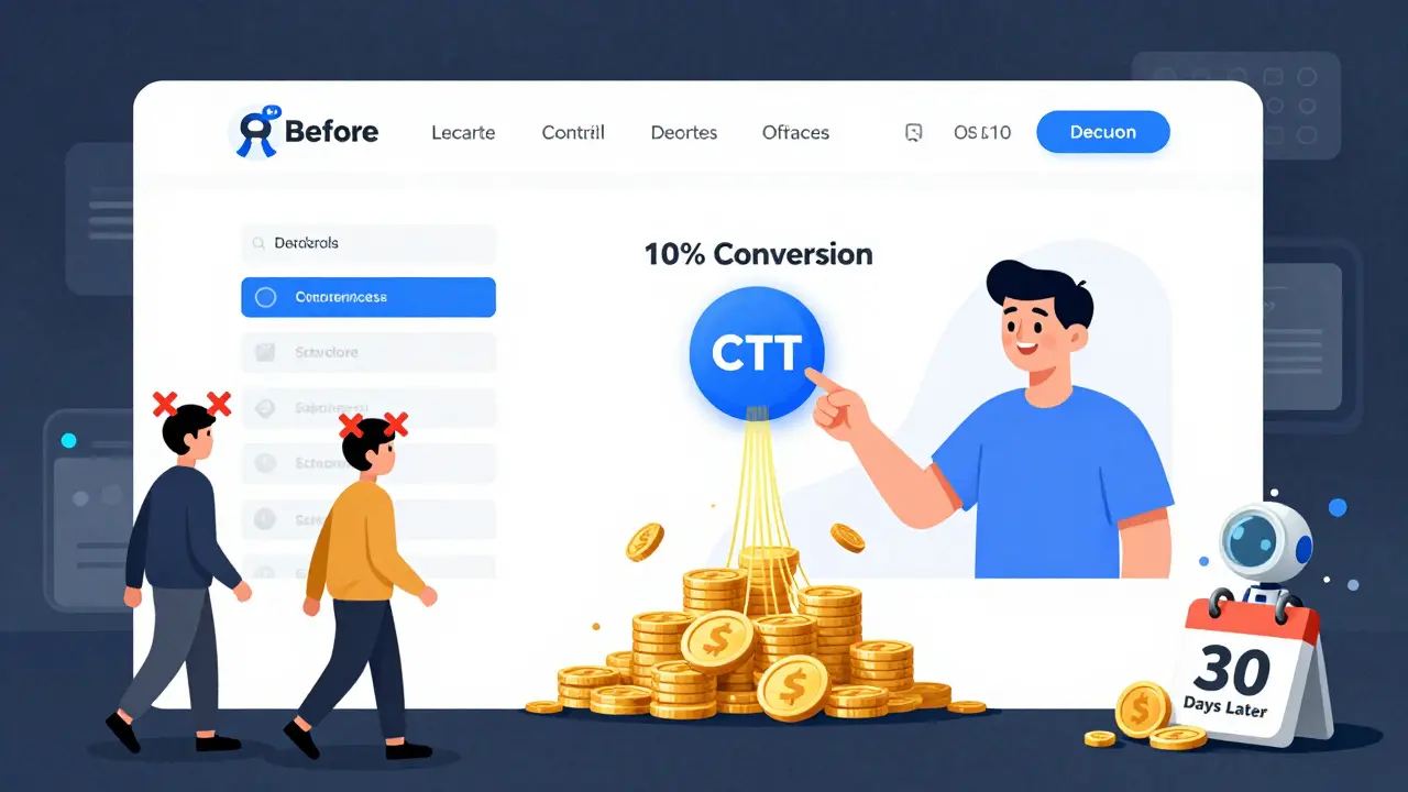 Сравнение хаотичного сайта слева и чистого, конвертирующего — справа, с золотой стрелкой роста и довольным клиентом.