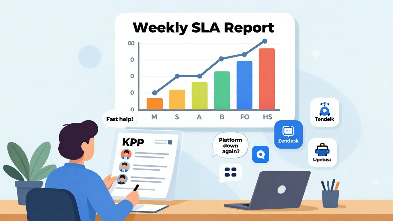 Еженедельный отчёт SLA в виде графика, показывающего рост выполнения задач, с обратной связью студентов и автоматизированными инструментами.