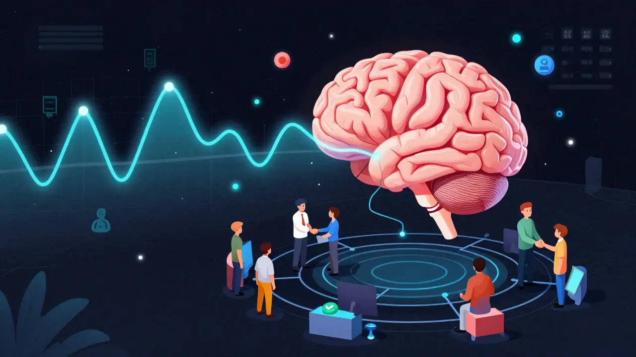 Искусственный интеллект анализирует сезонные графики выручки в кругу специалистов