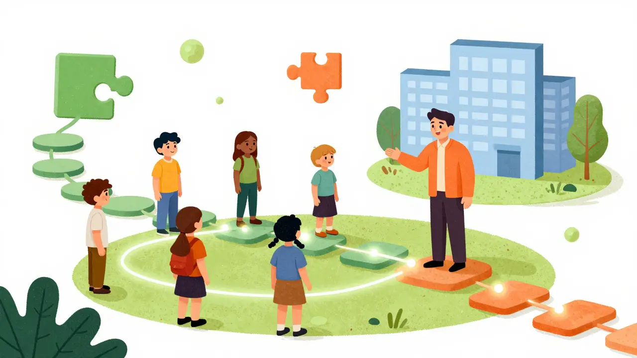 Студенты и ментор в цифровой экосистеме онлайн-практики